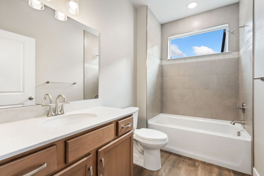 Representative furnished interior of a home built from the The Shavano by Landmark Homes in Northfield at Old Town, Fort Collins (Image 4).