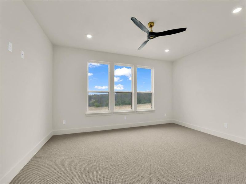 Designed as bedroom 5 or flex room.  Large closet and bathroom