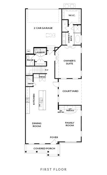 2D floor plan layout for the The Kenton by The Providence Group in Promenade at Sawnee Village, Cumming, GA (Image 4).
