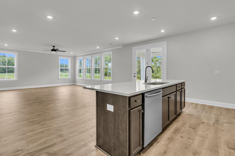 Furnished interior view inside a new home in Tidewater at Lakes of Cane Bay, Summerville (Image 14).