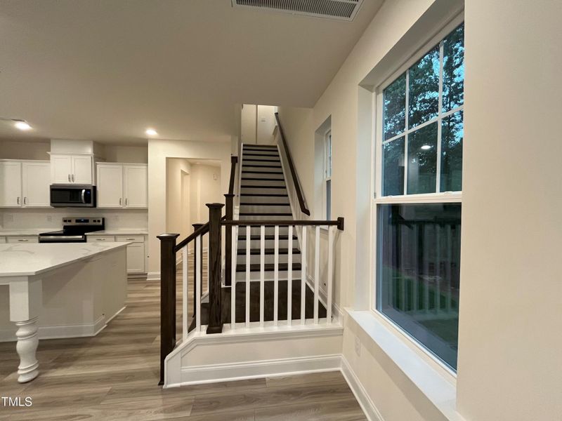 Lower Level Staircase w/Oak Treads