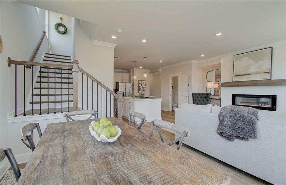 Furnished interior view inside a new home in The Towns at Auburn Station West, Auburn (Image 26).