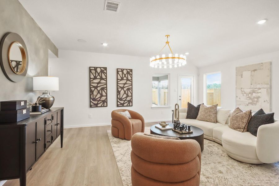 Furnished interior view inside a new home in Granger Pines, Conroe (Image 14). Furnished interior view inside a new home in Granger Pines, Conroe (Image 14).