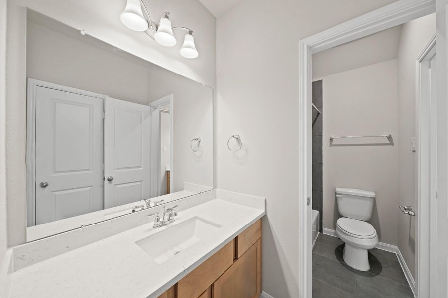 Furnished interior view inside a new home in Bridgeland 55', Cypress (Image 5). Furnished interior view inside a new home in Bridgeland 55', Cypress (Image 5).