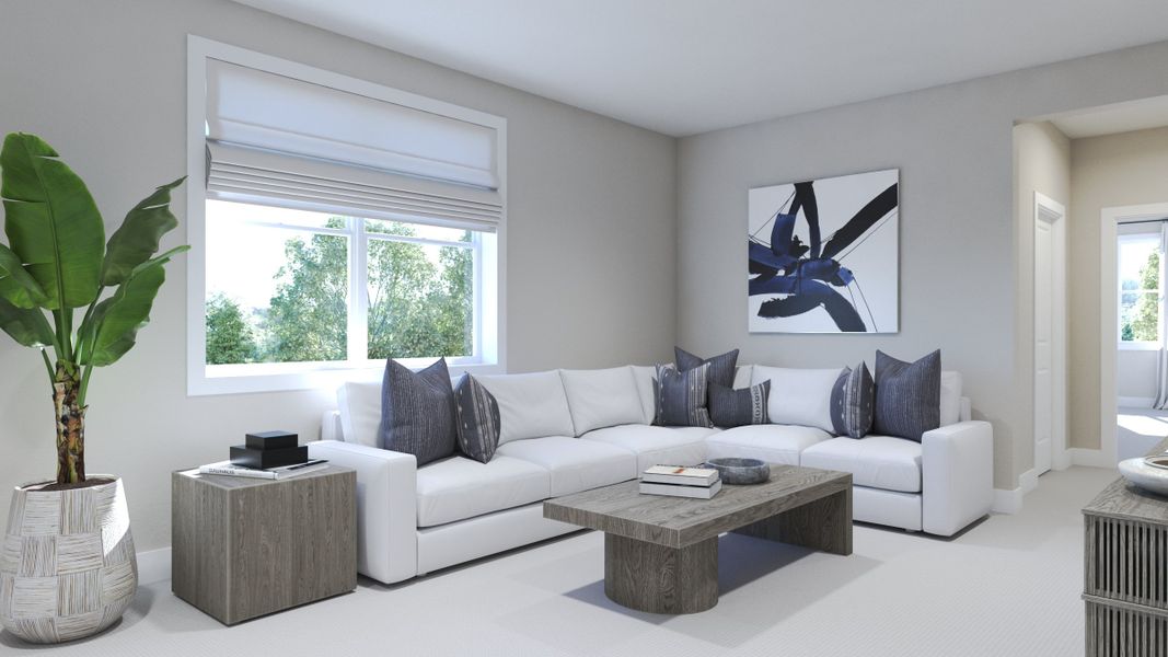 Representative furnished interior of a home built from the Vista by Risewell Homes in Cypress Bluff, Groveland (Image 10).