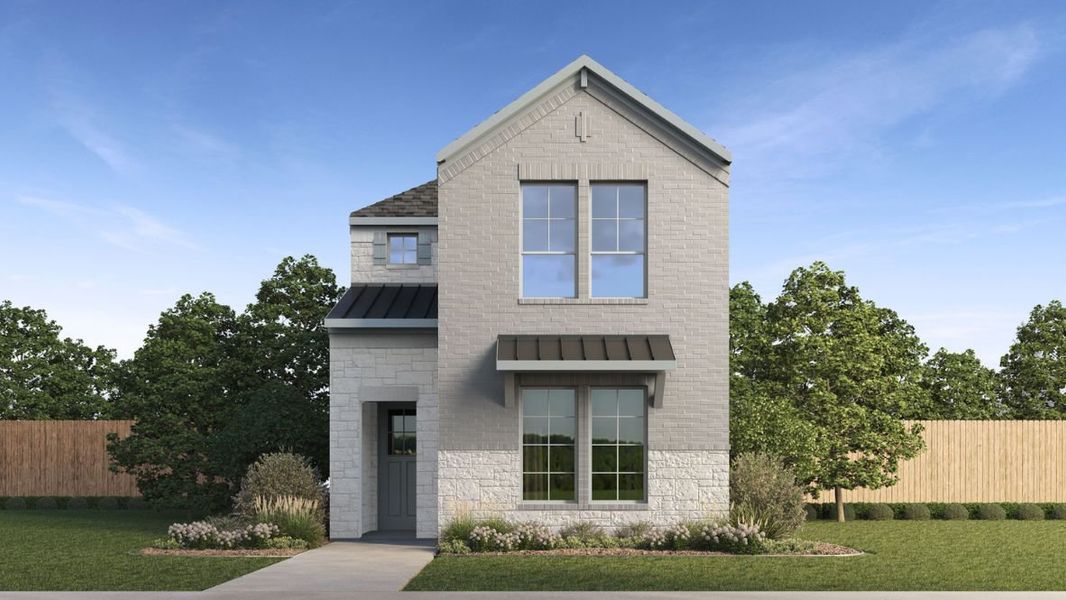 Representative exterior photo of a completed home built from the Plan by D.R. Horton in Waterbend, Euless, TX (Image 1).