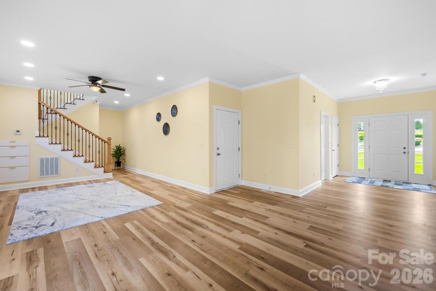 Living room & entryway