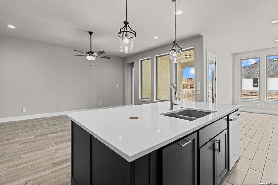 Furnished interior view inside a new home in Ventana - 60', Bulverde (Image 11).