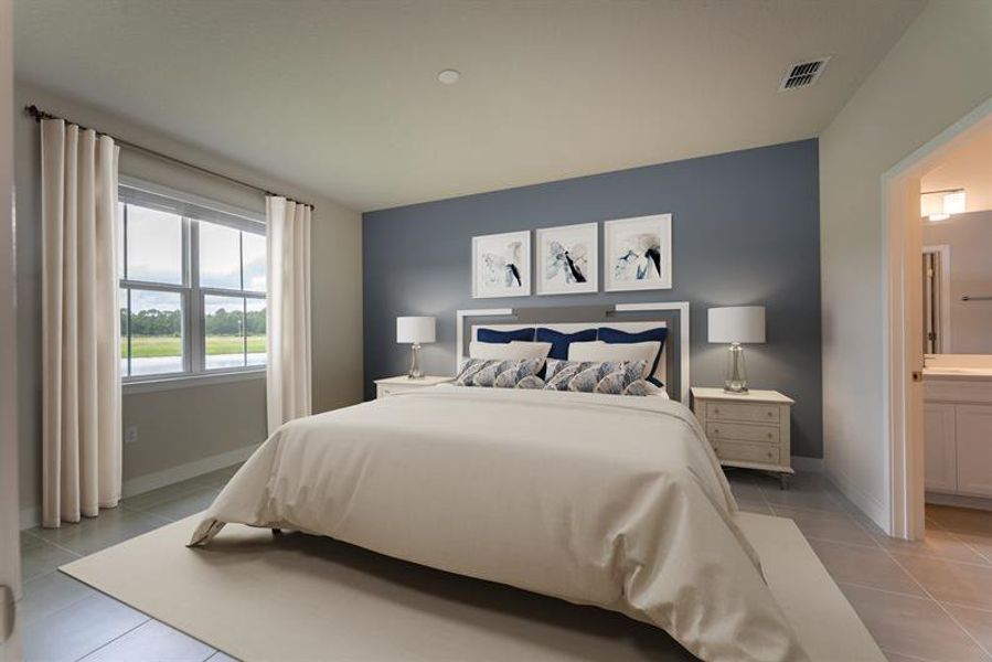 Representative furnished interior of a home built from the Harrison by Ryan Homes in The Palms at Venetian Bay, New Smyrna Beach (Image 10).