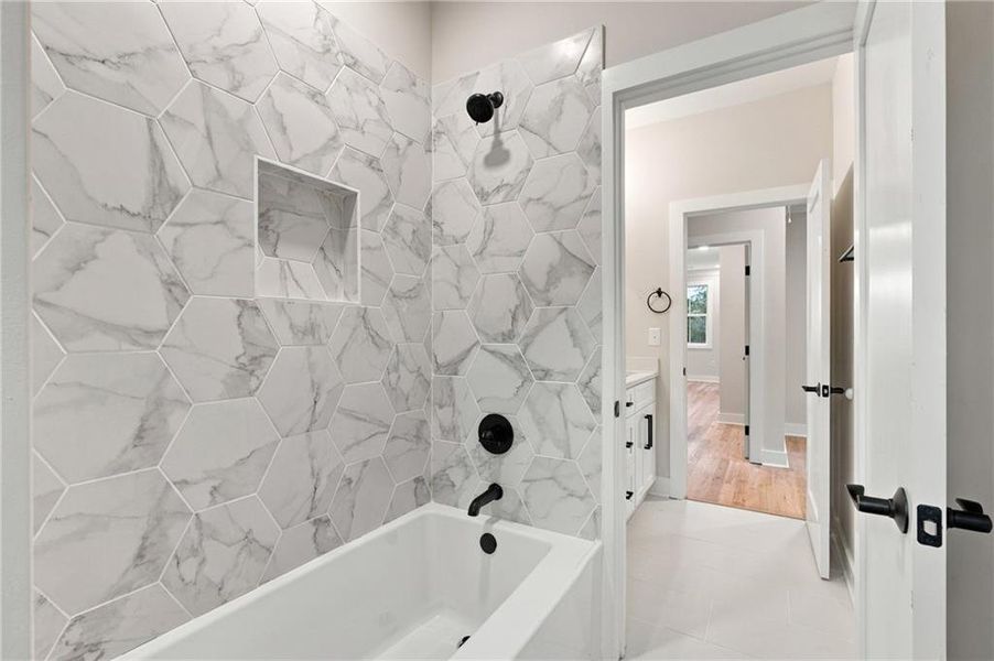 Furnished interior view inside a new home in , Atlanta (Image 12).