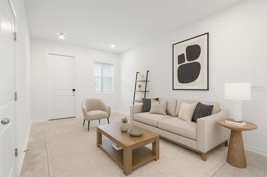 Furnished interior view inside a new home in Lake Wilson Reserve, Kissimmee (Image 7). Furnished interior view inside a new home in Lake Wilson Reserve, Kissimmee (Image 7).