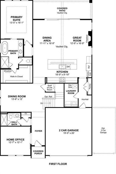 2D floor plan layout of this home in Gateway Parks, Forney, TX (Image 4). 2D floor plan layout of this home in Gateway Parks, Forney, TX (Image 4).