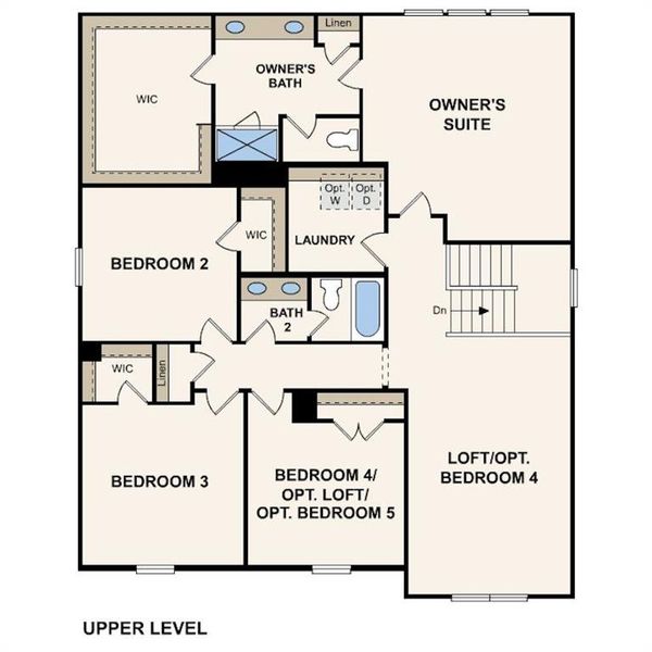 2D floor plan layout of this home in Reserve at Gum Springs, Jefferson, GA (Image 5).