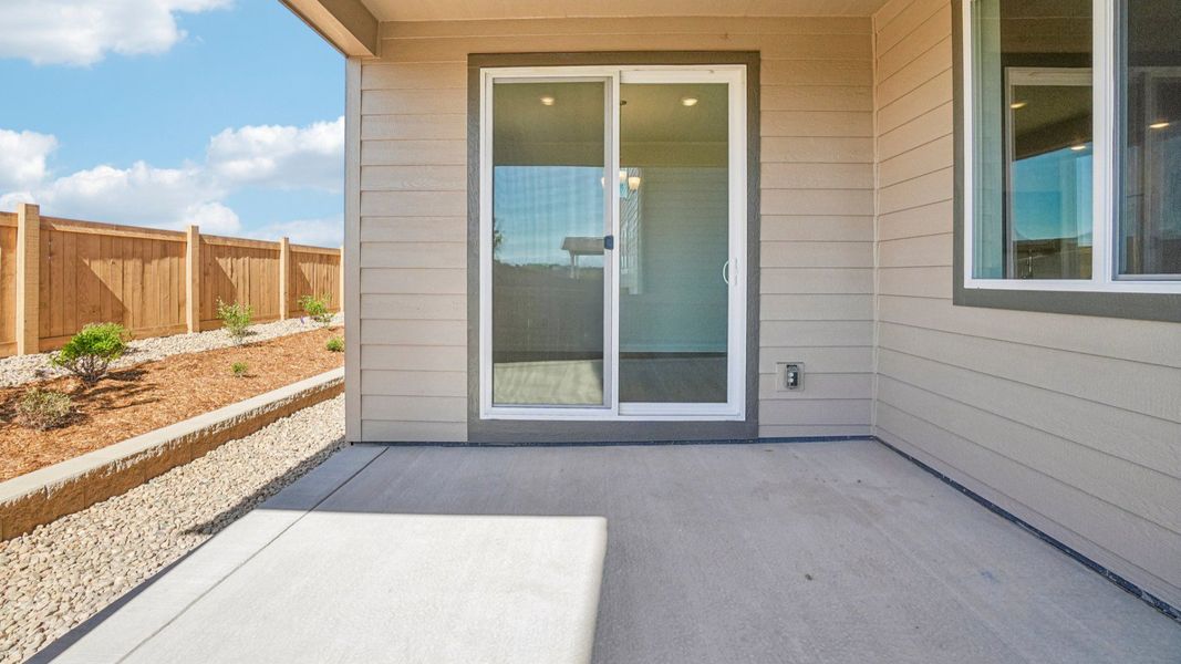 Exterior details and patio area of a home in Trevenna, Windsor (Image 20).