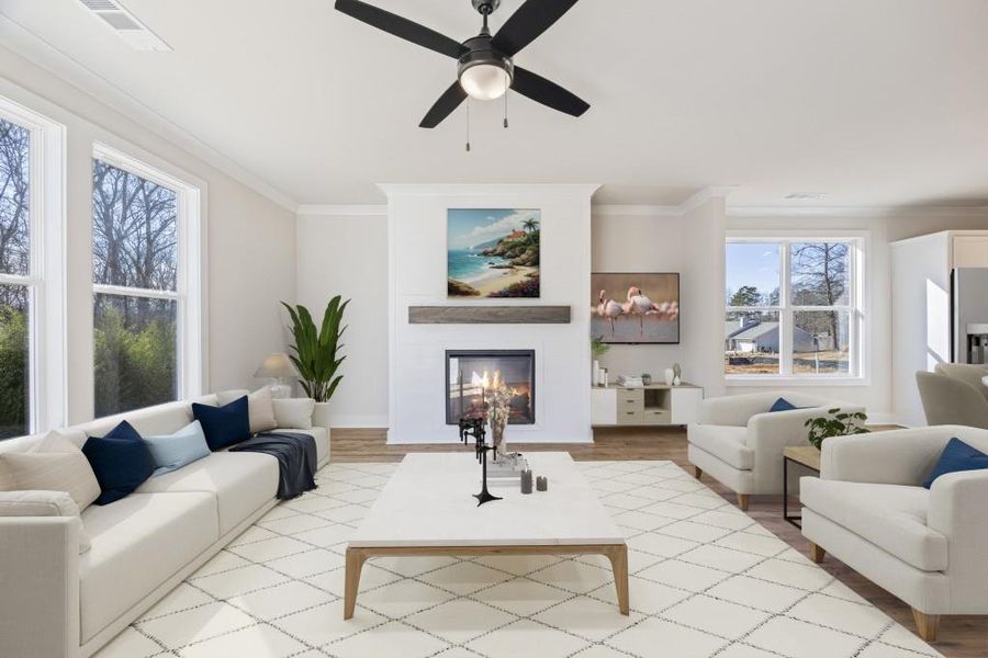 Furnished interior view inside a new home in , Hartwell (Image 8).