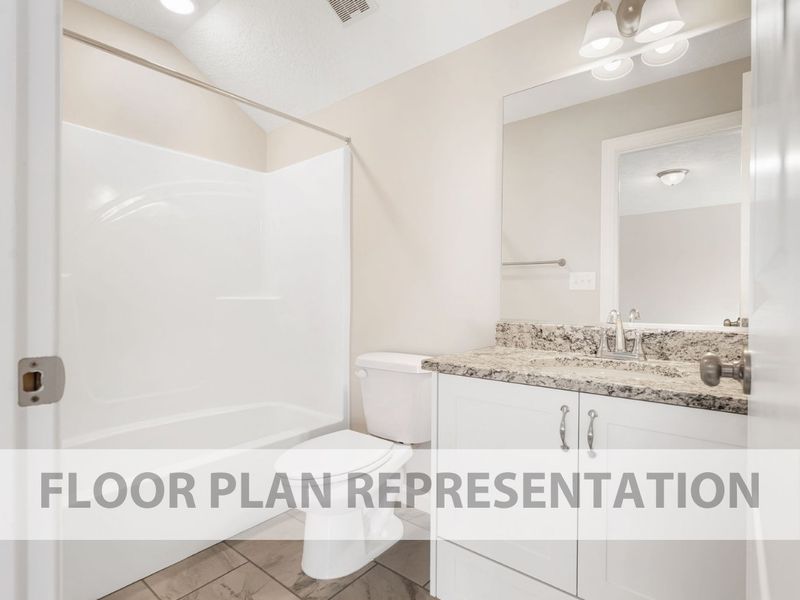 Secondary Bathroom Floorplan Representation Photo | The Ashworth VI Secondary Bathroom Floorplan Representation Photo | The Ashworth VI