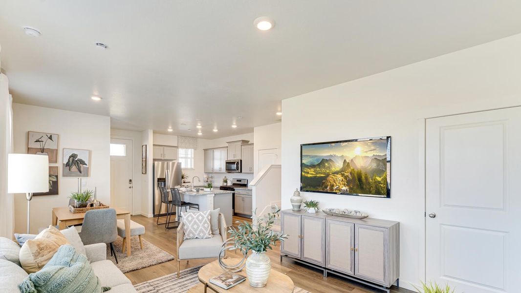 Furnished interior view inside a new home in Revere at Johnstown, Johnstown (Image 11). Furnished interior view inside a new home in Revere at Johnstown, Johnstown (Image 11).