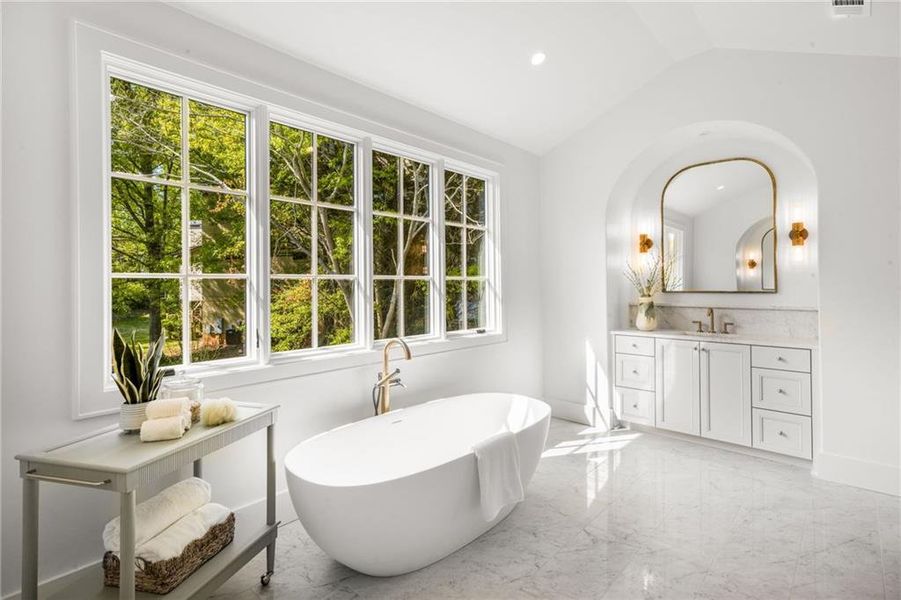 Furnished interior view inside a new home in , Atlanta (Image 30).