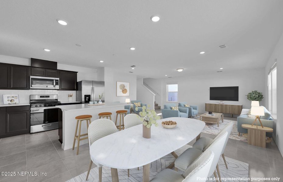 Furnished interior view inside a new home in Wells Landing, Jacksonville (Image 6).