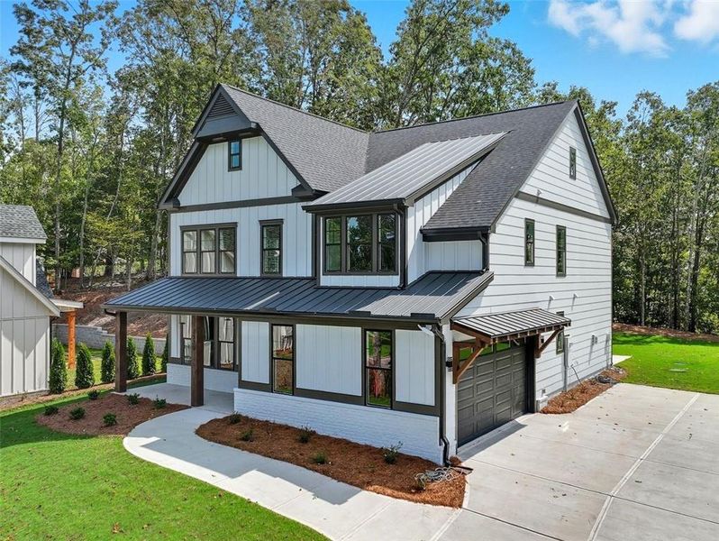 Front exterior of a new home in , Dawsonville, GA, highlighting curb appeal (Image 23).
