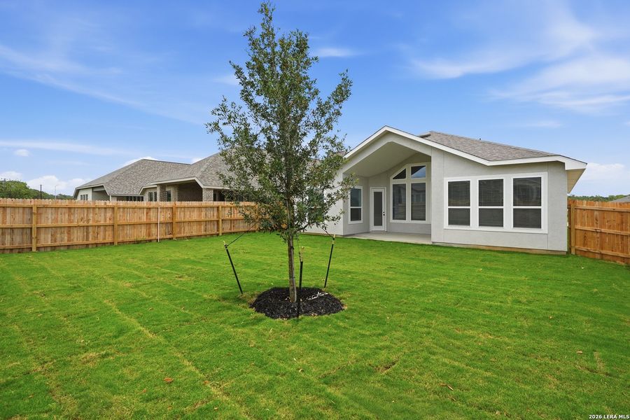 Exterior details and patio area of a home in Alsatian Oaks, Castroville (Image 4). Exterior details and patio area of a home in Alsatian Oaks, Castroville (Image 4).