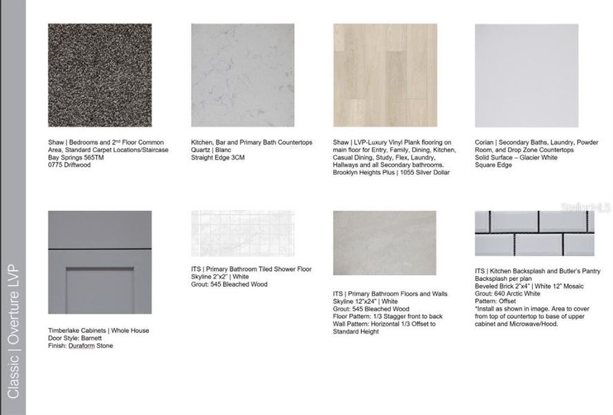 Design Selections ~ Home is under construction, selections are subject to change