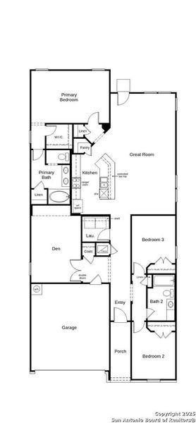 2D floor plan layout of this home in Knox Ridge, Converse, TX (Image 4).