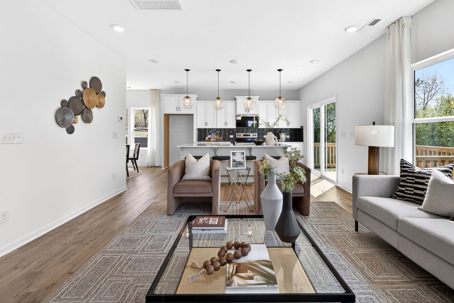 Furnished interior view inside a new home in Grandview, Albemarle (Image 27). Furnished interior view inside a new home in Grandview, Albemarle (Image 27).