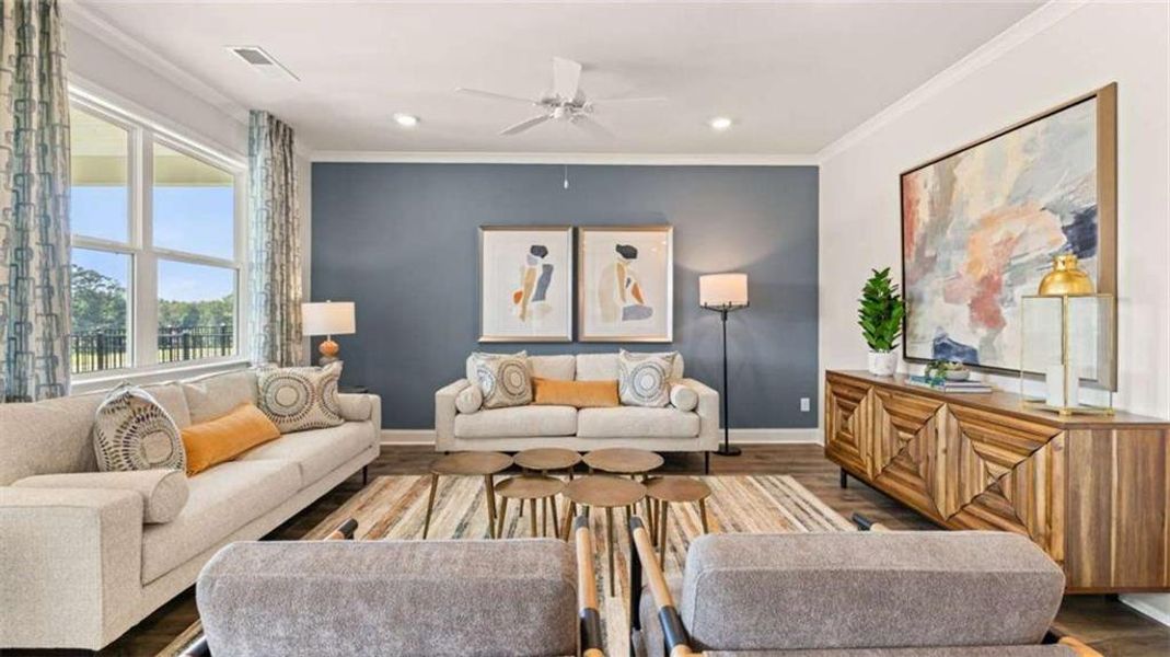 Furnished interior view inside a new home in Oak Ridge Meadows, Locust Grove (Image 31).