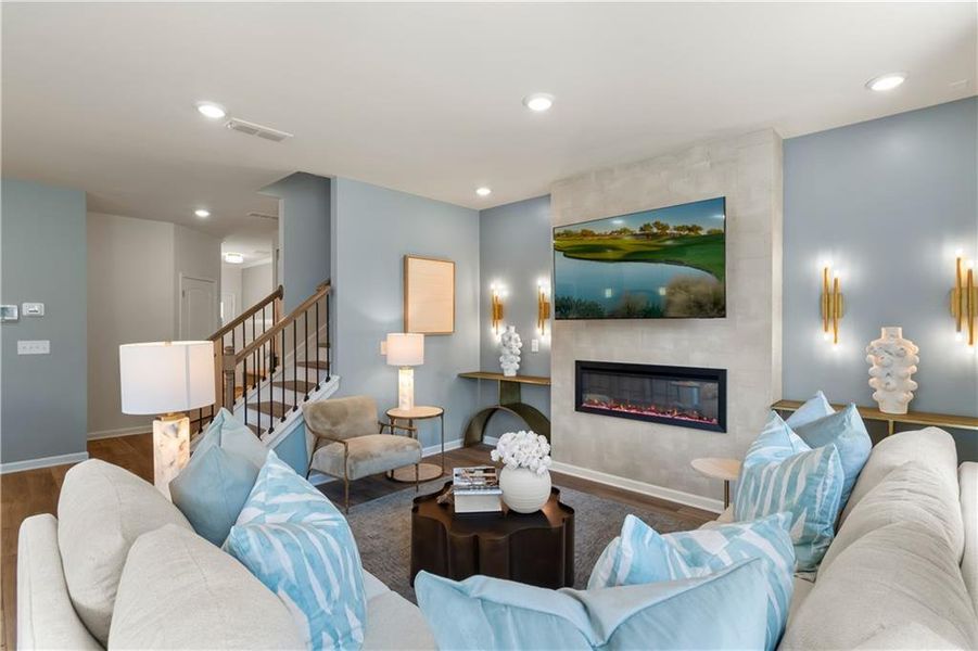 Furnished interior view inside a new home in Langley Overlook, Loganville (Image 9). Furnished interior view inside a new home in Langley Overlook, Loganville (Image 9).