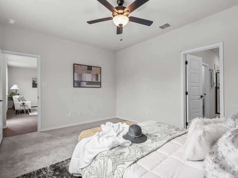 Furnished interior view inside a new home in Royal Crest, San Antonio (Image 32).