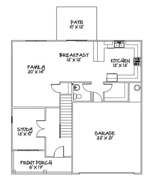 2D floor plan layout of this home in , Edgefield, SC (Image 4).