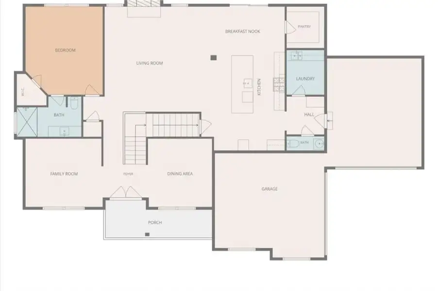 2D floor plan layout of this home in , Flowery Branch, GA (Image 6).