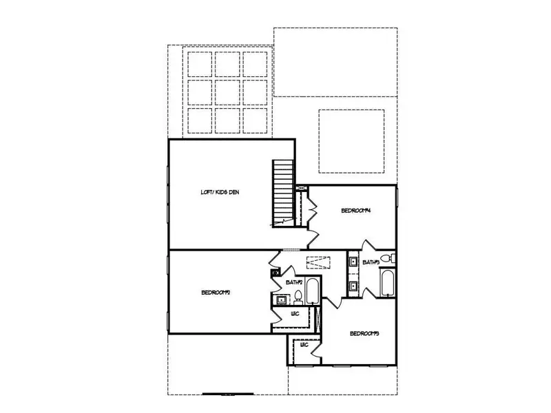 2D floor plan layout of this home in Hemingway, Flowery Branch, GA (Image 3).