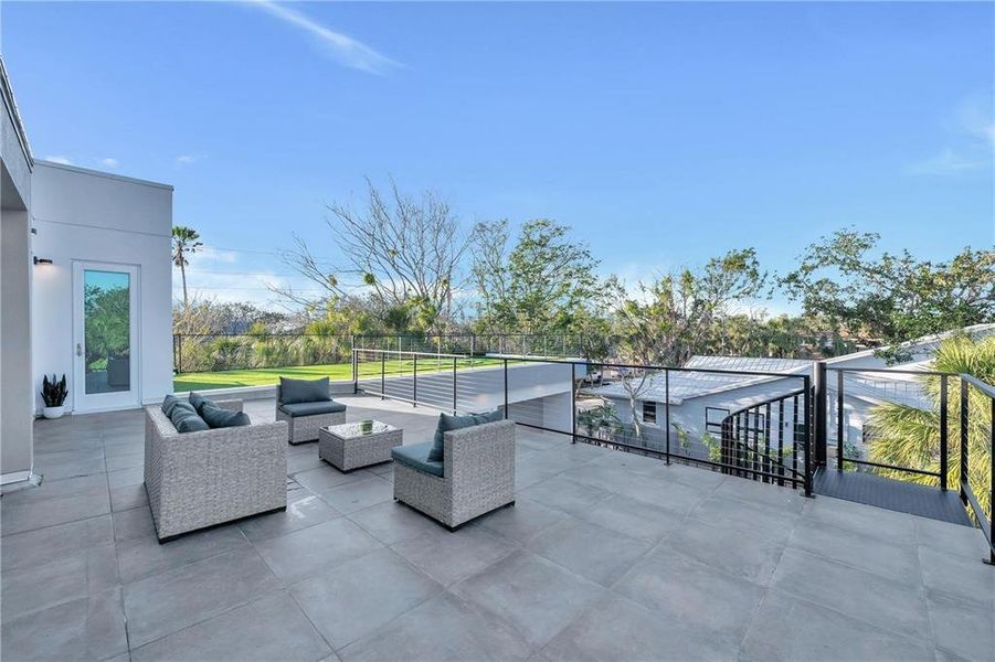 Exterior details and patio area of a home in , Sarasota (Image 35).