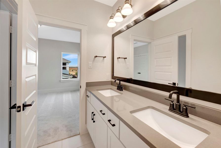 Furnished interior view inside a new home in Easthaven at Bridgeland Central - Vision Collection, Cypress (Image 8).