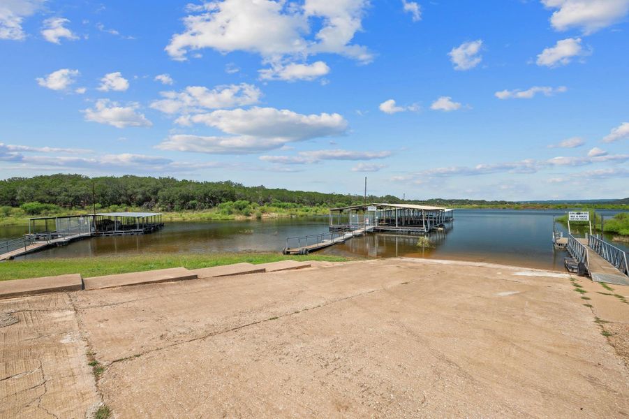 Boat ramp access to lake Travis Boat ramp access to lake Travis