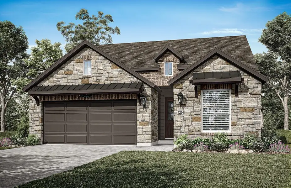 Representative exterior photo of a completed home built from the Milan by Ladera Texas in Ladera Little Elm, Little Elm, TX (Image 11). Representative exterior photo of a completed home built from the Milan by Ladera Texas in Ladera Little Elm, Little Elm, TX (Image 11).