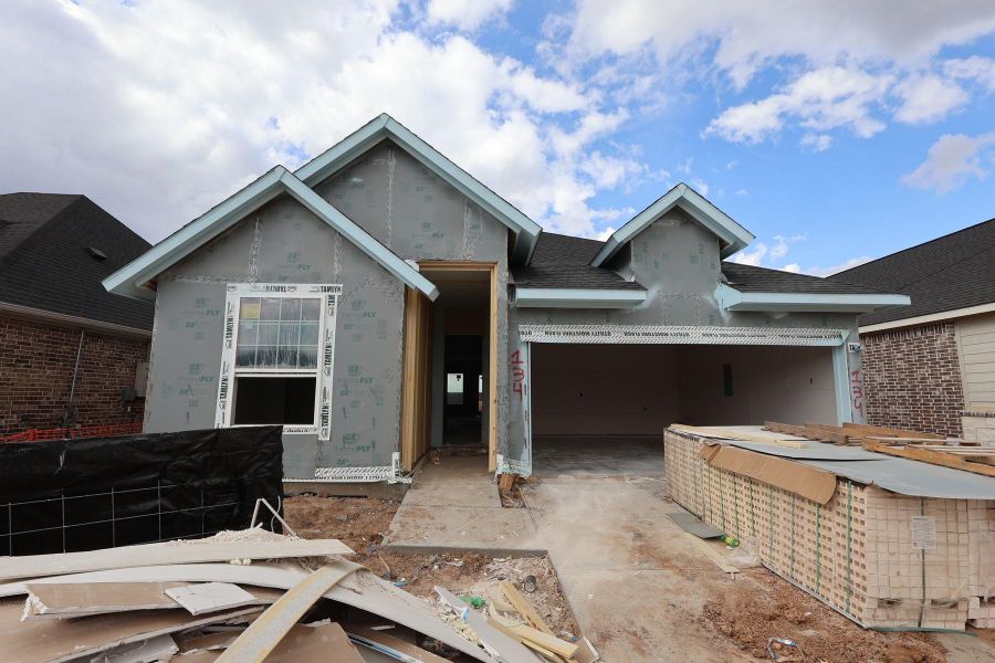 In-progress construction of a new home in Brookewater 45' Homesites, Rosenberg, TX (Image 9).