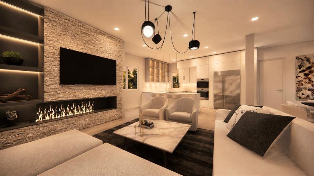 Furnished interior view inside a new home in , Longboat Key (Image 3). Furnished interior view inside a new home in , Longboat Key (Image 3).