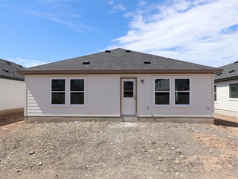 Exterior details and patio area of a home in Marble Creek Crossing, Austin (Image 12). Exterior details and patio area of a home in Marble Creek Crossing, Austin (Image 12).