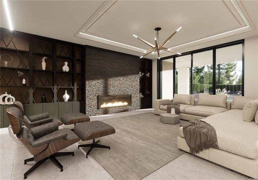 Furnished interior view inside a new home in , Roswell (Image 4). Furnished interior view inside a new home in , Roswell (Image 4).