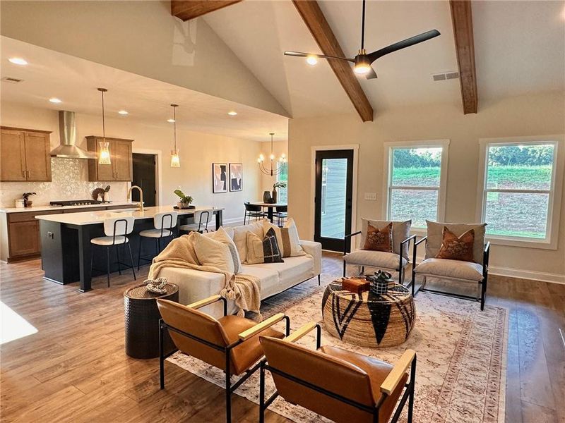 Furnished interior in a model home at The Reserve at Red Oaks in Carrollton (Image 9).