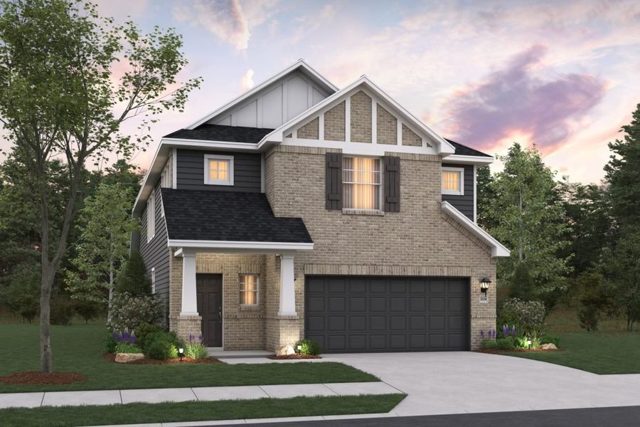 Representative exterior photo of a completed home built from the Holbrook II Mustang Meadows 40s by Brohn Homes in Mustang Meadows, Waller, TX (Image 9).