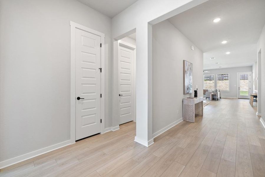 Spacious, unfurnished interior of a new home in Park Collection at Lariat, Liberty Hill (Image 21). Spacious, unfurnished interior of a new home in Park Collection at Lariat, Liberty Hill (Image 21).