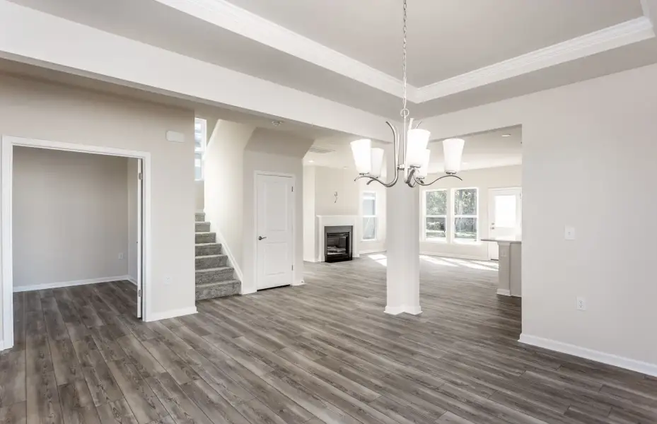 Spacious, unfurnished interior of a new home in Saunders Farm, Willow Spring (Image 13). Spacious, unfurnished interior of a new home in Saunders Farm, Willow Spring (Image 13).