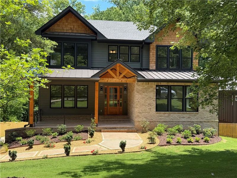 Front exterior of a new home in , Decatur, GA, highlighting curb appeal (Image 1). Front exterior of a new home in , Decatur, GA, highlighting curb appeal (Image 1).