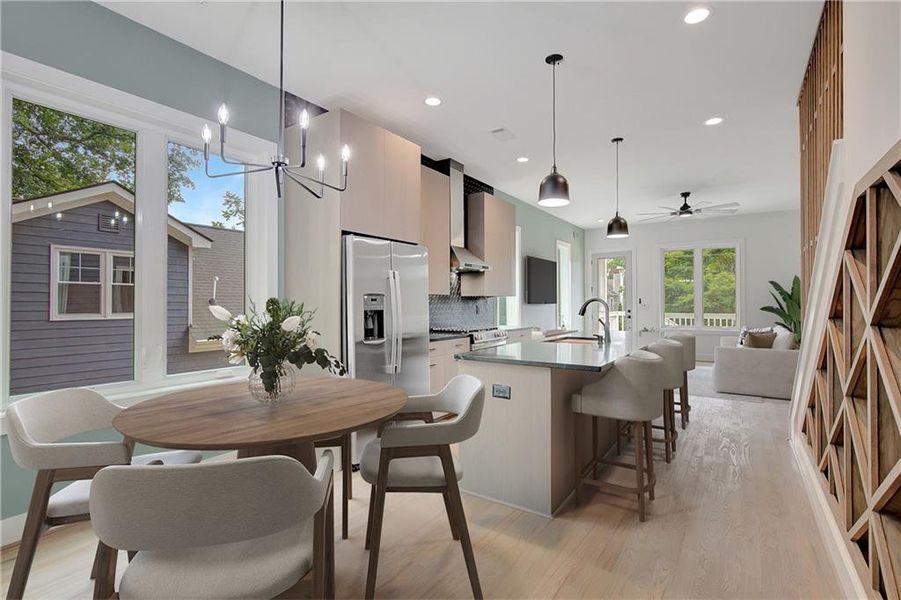 Furnished interior view inside a new home in , Atlanta (Image 13).