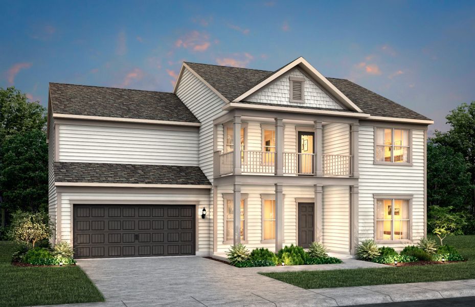 Representative exterior photo of a completed home built from the Woodward by Pulte Homes in Solserra, Shallotte, NC (Image 23).