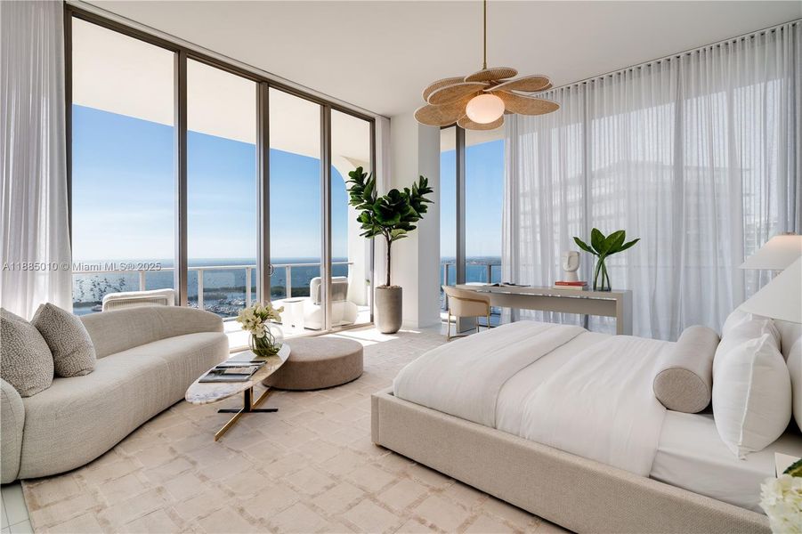 Furnished interior view inside a new home in Mr. C Residences, Miami (Image 16).